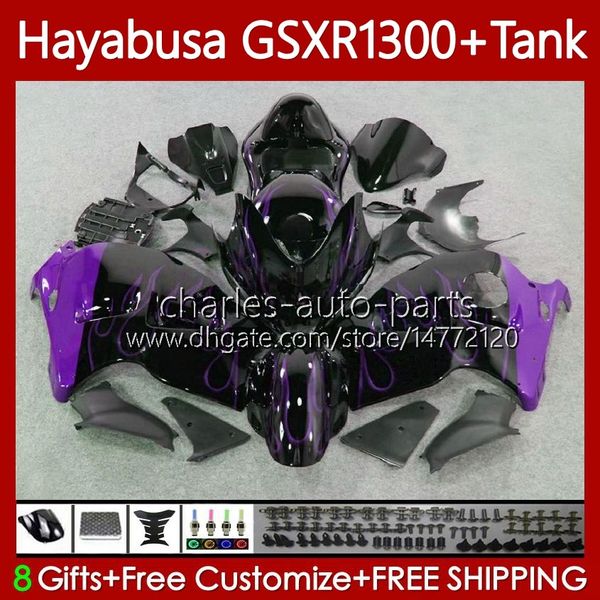 Hayabusa Pour SUZUKI Flammes violettes GSXR 1300CC GSXR-1300 1300 CC 02 03 04 05 06 07 Corps 74No.254 GSX-R1300 GSX R1300 96-07 GSXR1300 96 1996 1997 1998 1999 2000 2001 Carénages