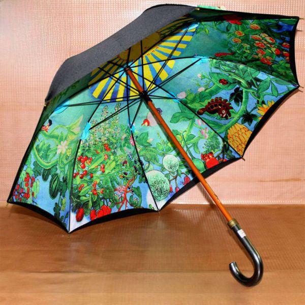 Hayao Miyazaki Dragon Cat Umbrella Long Handle Double couche Soleil Soleil Protection Soleil UV Protection Soleil Umbrel Gift Giftla Sun Protection Anime Umbrella