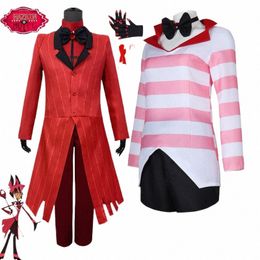 Hazbin Cosplay Hôtel ALASTOR Dust Angel Uniforme Cosplay Costume Hommes Femmes Halen Costume Ensemble complet V3Hy #