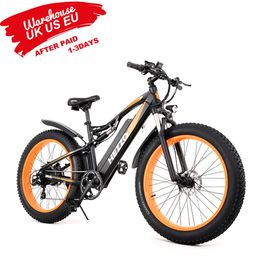 HEZZO Envío Gratis Bicicleta de Montaña Eléctrica 48V 1000W Aleación de Aluminio 17.5AH LG Shimano 7 Velocidades 26X4.0 Kenda Fat Tire Frenos Hidráulicos 45 km/h 95NM Ebike EMTB