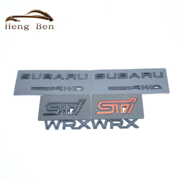 HB 3D Excellent insigne en métal brillant lisse autocollant d'insigne d'emblème STI pour Subaru STI WRX accessoires de style de voiture3025