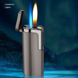 HB Creative Windproof Lighters Flame Direct Open Flame Commutation de roues de broyage en métal Lighters Wholesale