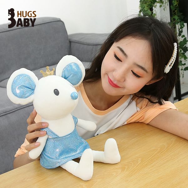 HB Souris Poupée avec Jupe Jouets en Peluche, Animal en Peluche Mignon, Machine à Poupée, pour la Fête de Mariage Noël Enfant Cadeau d'anniversaire Décoration Ornement