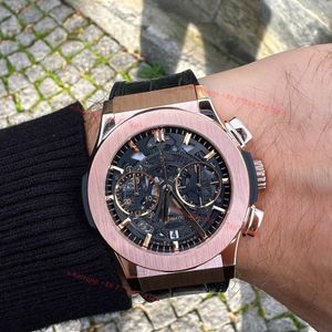 HB Originele Big Bangs Luxury Mens Watch Classic Fusions Aerofusion Black Magic Watches Tourbillon Skelet Dial Designer Watch Men Hoge kwaliteit Relojes Dhgate Nieuw