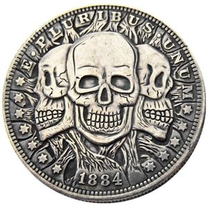 HB09 Hobo Morgan Dollar crâne zombie squelette copie pièces de monnaie en laiton artisanat ornements décoration de la maison accessoires 259F