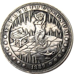 HB10 Hobo Morgan Dollar crâne zombie squelette copie pièces de monnaie en laiton artisanat ornements décoration de la maison accessoires 243k