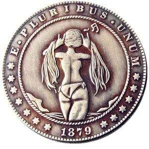 HB100 Hobo Morgan Dollar crâne zombie squelette copie pièces de monnaie en laiton artisanat ornements décoration de la maison accessoires 3257