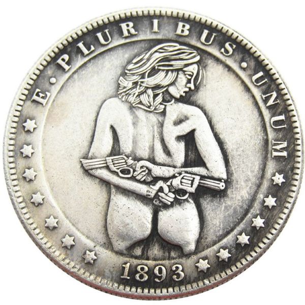 HB101 Hobo Morgan Dollar crâne zombie squelette copie pièces de monnaie en laiton artisanat ornements décoration de la maison accessoires 291t