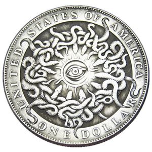 HB108 Hobo Morgan Dollar crâne zombie squelette copie pièces de monnaie en laiton artisanat ornements décoration de la maison accessoires 269Y