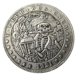 HB16 Hobo Morgan Dollar crâne zombie squelette copie pièces de monnaie en laiton artisanat ornements décoration de la maison accessoires 257K