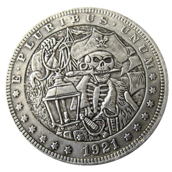 HB16 Hobo dólar Morgan calavera zombie esqueleto copia monedas adornos artesanales de latón accesorios de decoración del hogar 310w