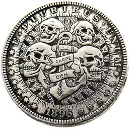 HB24 Hobo Morgan Dollar Skull Zombie Skeleton Copie Cobine Coins Artisanat Ornements Home Decoration Accessoires2527