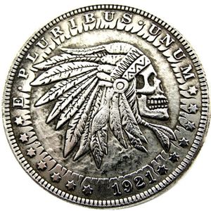 HB25 Hobo Morgan Dollar crâne zombie squelette copie pièces de monnaie en laiton artisanat ornements décoration de la maison accessoires 310R