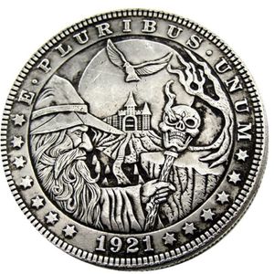 HB34 Hobo Morgan Dollar schedel zombie skelet Kopie Munten Messing Craft Ornamenten woondecoratie accessoires250V