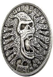 HB36 Hobo Morgan Dollar Skull Zombie Skeleton Copie Cobine Coins Artisanat Ornements Home Decoration Accessoires9900210