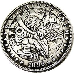 HB45 Hobo Morgan Dollar crâne zombie squelette copie pièces de monnaie en laiton artisanat ornements décoration de la maison accessoires 205L