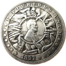 HB55 Hobo dólar Morgan calavera zombie esqueleto copia monedas adornos artesanales de latón accesorios de decoración del hogar 296S