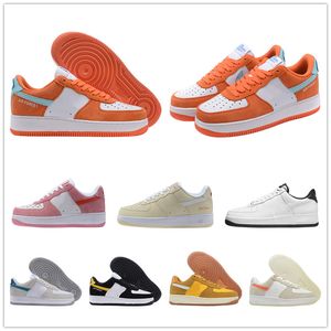 Luchtsporten sneaker schoenen rennen roller tennisloper basketbal training wandelkrachten 1 tweede-laag cowhide hoogwaardige schoenen vrouwen mannen euro 36-45 AF1X021