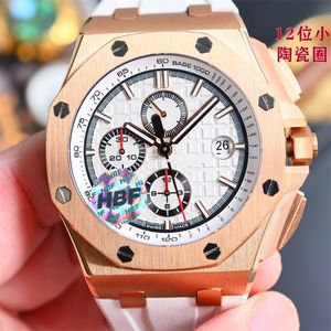 HBF Montre de Luxe Mens Watches Best Quality polshorloge 3126 Chronograph Mechanical Movement Luxury horloge polshorloges Relojes