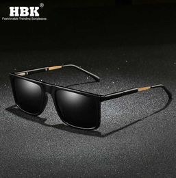 HBK Luxury rechthoek heren gepolariseerde zonnebrillen 2020 Nieuwe trending zonnebrillen Kwaliteit TAC UV Beschermende lens Anti Glare Shades5256061