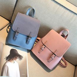 HBP 2021 Fashion Backpack Nieuwe Koreaanse versie van damesrugzakken Solid Color Girl Schoudertassen Simple Hit Small Bag Colors 279V