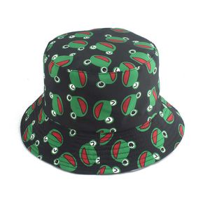 HBP 2021 Wide Brim Nieuwe hoeden Leuke kikker emmer voor vrouwen Men Panama Zomer Outdoor Omkeerbare Viskap Cartoon Froggy Hat P230311