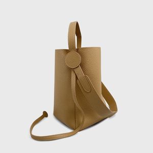 HBP 2022 Primavera y verano Messenger Nuevos productos Niche Simple TOGO Bucket Bolso de cuero real de un solo hombro para mujeres