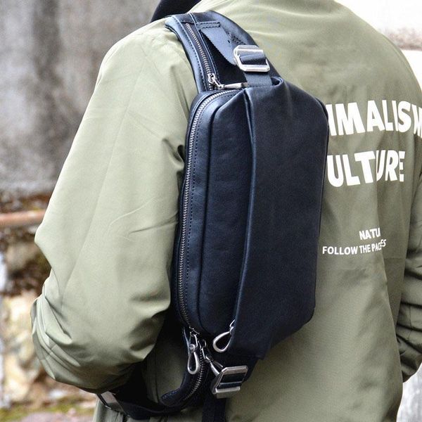 HBP AETOO sacs de poitrine en cuir d'origine sac de messager souple pour hommes Version coréenne du Cas d'épaule pour hommes Simple