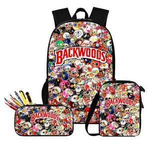 HBP Backwoods Backpack Skull Halloween Grote capaciteit Anti Splash Backpack 220805