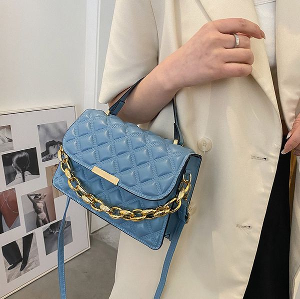 HBP sac femmes minimaliste capteur coquille mode bleu couleur petits sacs carrés acrylique bandoulière épaule sac à main