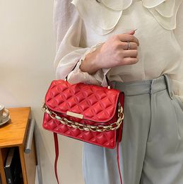 HBP sac femme minimaliste capteur coquille petit carré blanc kaki et rouge sacs acrylique bandoulière sac à main épaule BB16