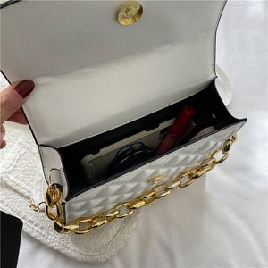HBP sac femme minimaliste capteur coquille petit carré blanc kaki et rouge sacs acrylique bandoulière épaule sac à main a23