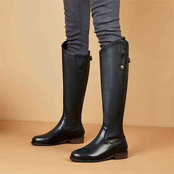 HBP Boot Knight Cool Chaussure Femmes Cavalier Cheval Zip Équitation En Cuir Souple Genou Haute Automne Hiver Neige Chaude 220805