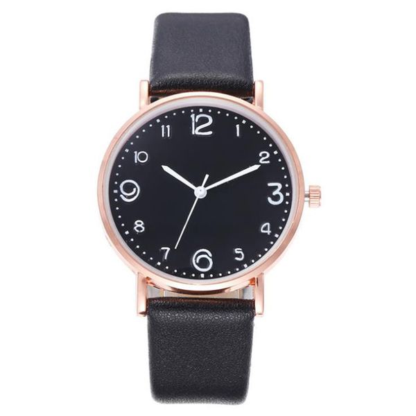 HBP Bracelet Montre Femmes Mode Cuir Noir Quartz Montres Dames Horloge Montres de luxe