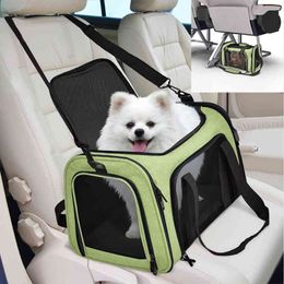 HBP -drager voor Cat Pet Soft Transport Bag Foldable Dog Backpack 4 Open deuren Cat Ventilate Reistas Pet Pet Supplies 220810