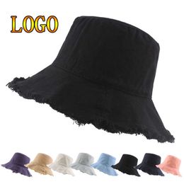 HBP Custom NUEVO Tassel Waved Bucket Hats Women Algodón de algodón ancho ancho de pescador plegable Sombrero al aire libre Beh Panamá P230327