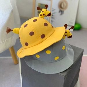 HBP Chapeaux mignons Wide Sunshade Brim Cartoon Enfants Panama Sun Cap Deer Fisherman Baby Pot Bucket Bucket P230327