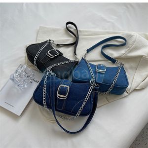 HBP Denim sacs à bandoulière femmes 2022 nouveau sous les bras petit sac carré populaire Messenger sac à main