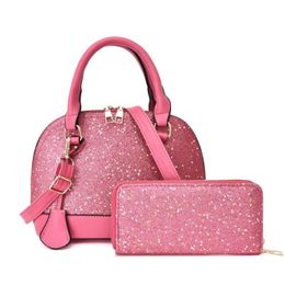 HBP Designer Womens Handbags Hands Purse blinker dames composite Tote Pu Leather Grayer Sacs-sacs Femelles Bourse avec portefeuille Red284E