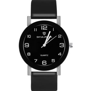 HBP Fashion 37 mm Unisex Womens Watches Movimiento de cuarzo Muñecos de pulsera Case de acero inoxidable Correa de cuero Sin caja Damas Montor Montres de Luxe