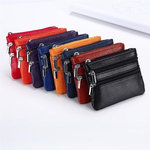 HBP créateur de mode femmes pu porte-monnaie pochette 4 couleurs petite clé mignonne avec boîte orange sac à poussière card260S