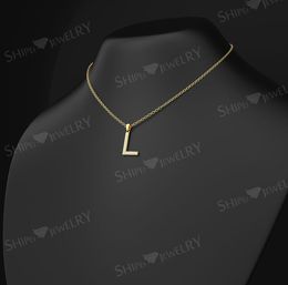 HBP Fashion Luxury Version coréenne Simple Micro Micro Inlaid Zircon L Collier de lettres Net Red Red Poly Volyme039s Love Clicle2151369