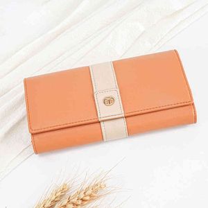 HBP Ffy Contrast Medium and Long Hand Wallet Femme Portefeuille Ins Multi Card Pocket Change Bag 220817