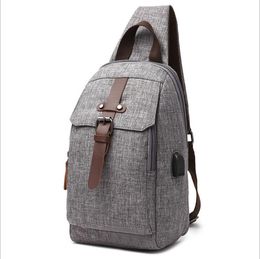 HBP Grijze reisbagagetas in rugzakstijl, enkele riem, tas met één riem, effen kleur, spatwaterdichte rugzak voor middelbare scholieren, gratis S