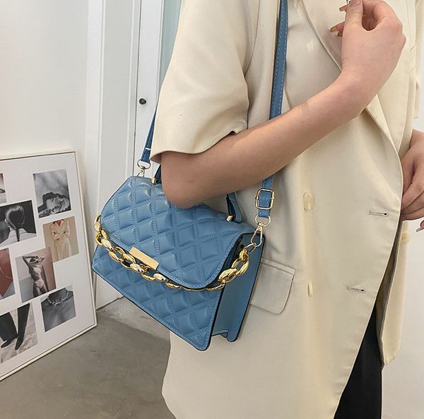 Bolsos HBP para mujer, carcasa con sensor minimalista, moda, color negro y azul, pequeños bolsos cuadrados, bolso de hombro tipo bandolera acrílico