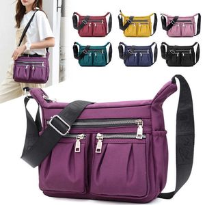 HBP HBPColso de tela Mochila multicapa Messenger Bolsas de lona de nailon Madre de mediana edad Bagi Baga pequeña Abuela vieja Bolso de mujer de tela Oxford