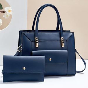 HBP Hoge kwaliteit Dameszakken Modebakken Bag 2-delige PU Solid Color Large Capaciteit Lady Handtas Purse