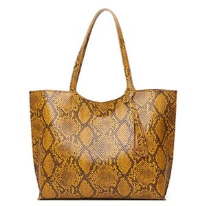 Bolso de compras de gran capacidad HBP, bolso grande con estampado de pitón y borlas, bolso grande de piel auténtica para mujer