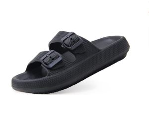 HBP HOMMES FEMMES SANDAL DOUCHE SANDE PLIPPE DOUBLE BUCKLE RÉGLABLE EVA PLIPPERS FORTS FORT