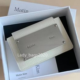 Matin Kim Cartera Bolso de diseñador Matinkim Tarjeteros Bolsa Tarjetero de lujo Clásico Mini Cartera práctica simple Bolsos de mano de cuero Monedero para mujer y hombre